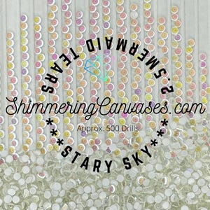 Diamond Painting Round Rhinestones 2.5mm Mermaid Tears Stary Sky