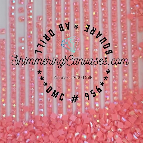 Square AB Diamond Painting Drills - Geranium DMC 956, 14 Grams - Etsy