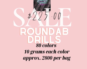 Diamond Painting Round AB Drills set 80 colors
