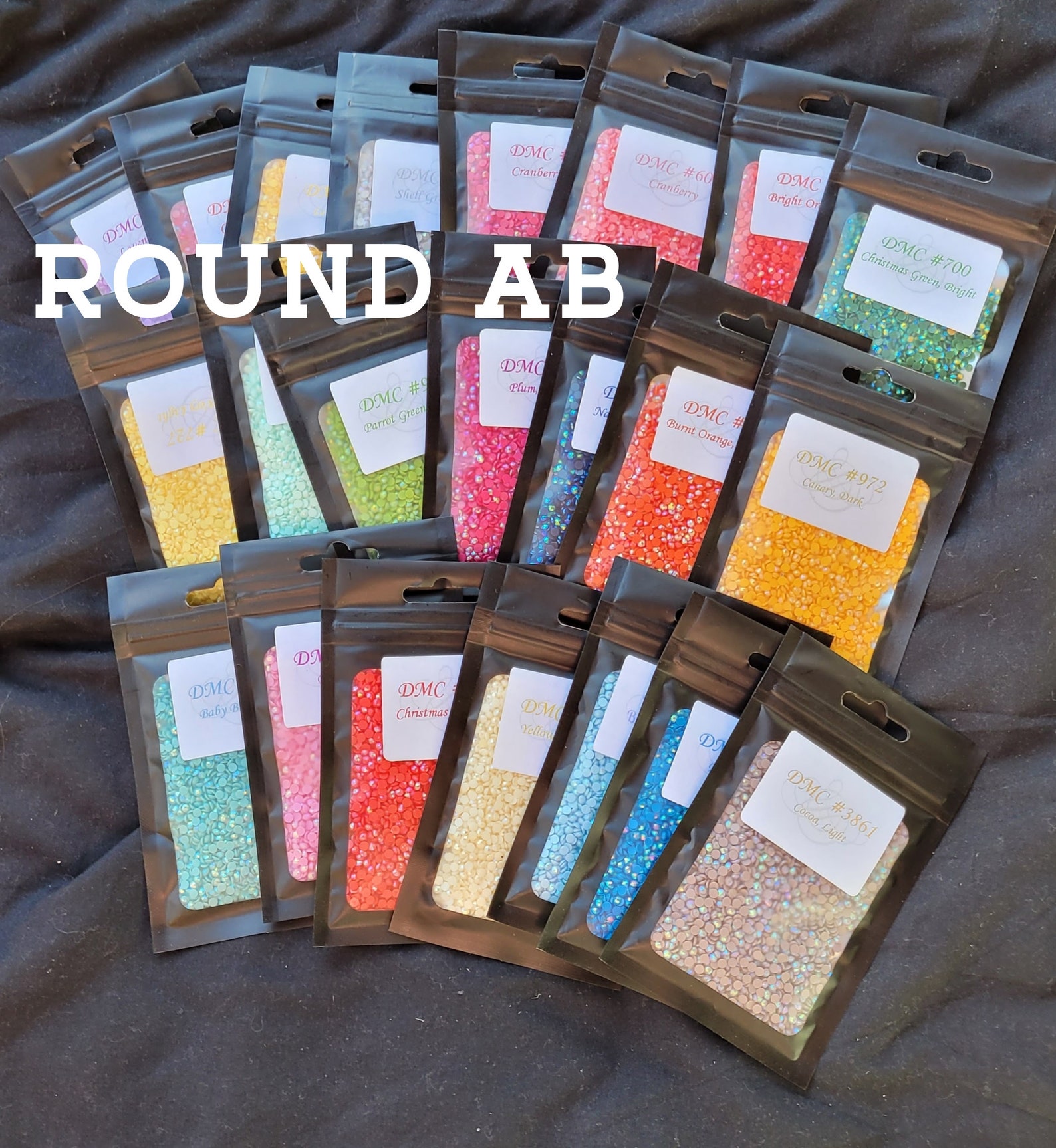 AB Drill Diamond Painting Round AB Drills 14 GRAM Set 62 Etsy