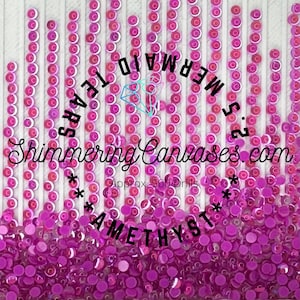 Diamond Painting Round Rhinestones 2.5mm Mermaid Tears Amethyst