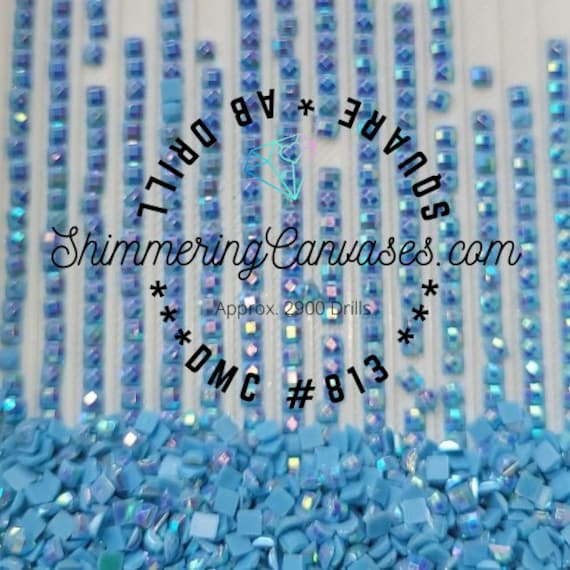 AB Drill 813 Diamond Painting Square AB Drills DMC #813- Blue, Light