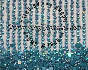Diamond Painting Round AB Drills 14 gram bag DMC #3808-Turquoise, Ultra Very