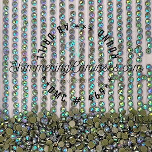 Diamond Painting Round AB Drills DMC #469-Avacado Green