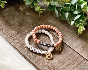 Personalized Pet Bracelet | Custom Bracelet | Personalized Bracelet | Custom Pet Charm Bracelet | Pet Jewelry | Dog Bracelet | Pet Memorial
