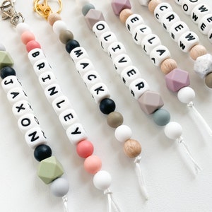 Name Keychain | Personalized Keychain | Custom Keychain | Diaper Bag Keychain | Keychain | Baby Gift | Beaded Keychain | Bag Keychain | Bild 5
