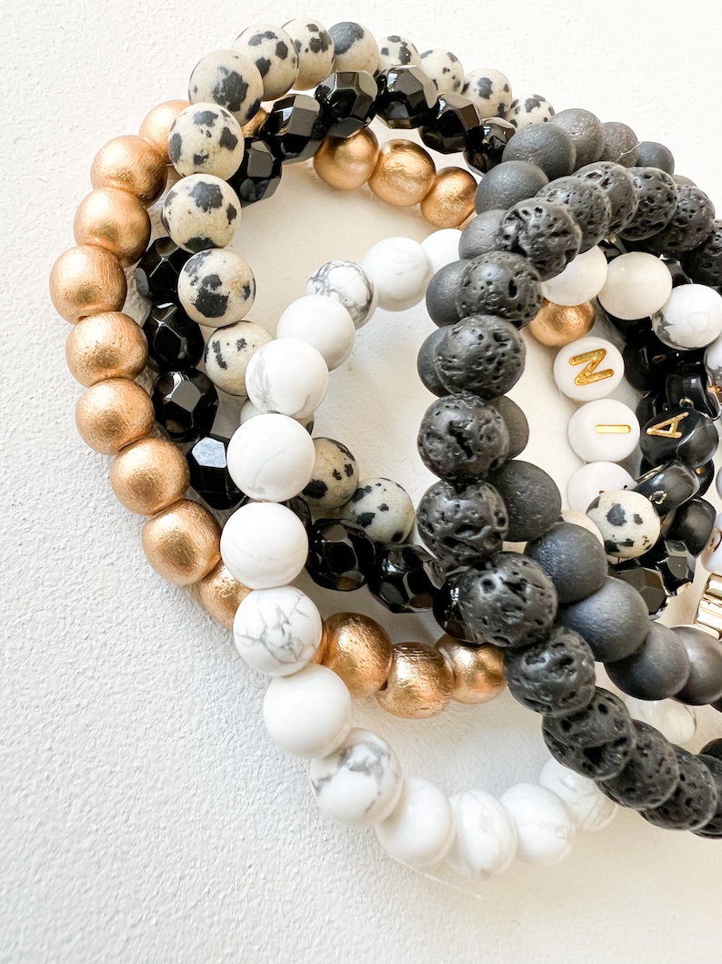 Beaded Name Bracelet | Personalized Name Bracelet | Alphabet Bracelet | Initial Bracelet | Mom Gift | Custom Bracelet | Mother's Day Gift image 9