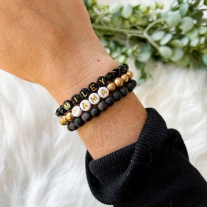 Beaded Name Bracelet | Personalized Name Bracelet | Alphabet Bracelet | Initial Bracelet | Mom Gift | Custom Bracelet | Mother's Day Gift image 7