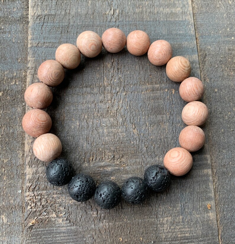 Rosewood Bracelet Beaded Bracelet Womens Jewelry Etsy