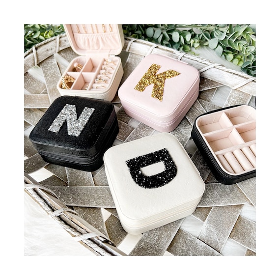 Personalized Jewelry Box Monogram Travel Jewelry Box 