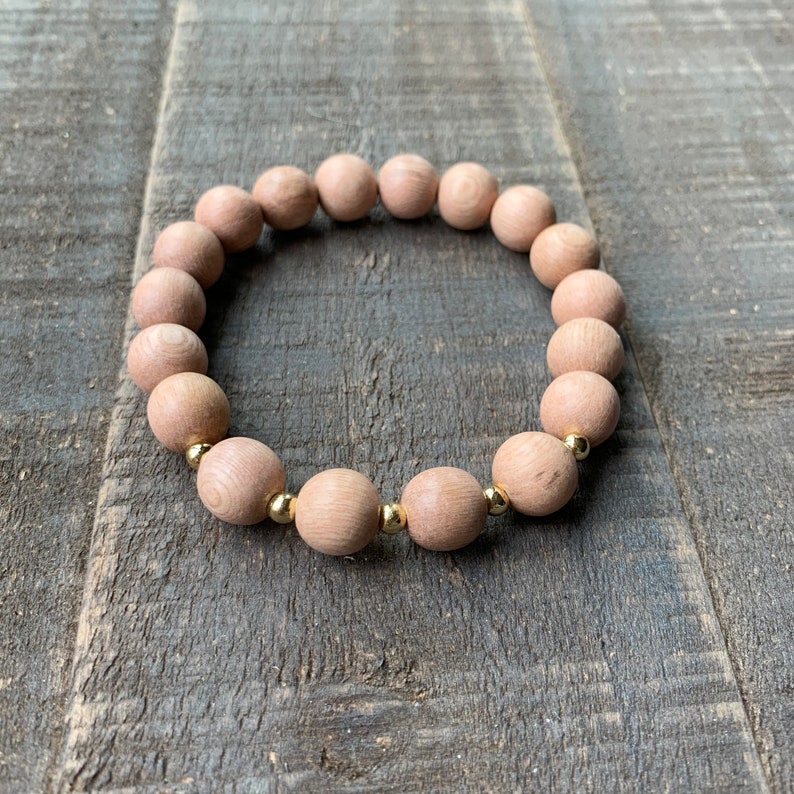 Rosewood Bracelet Beaded Bracelet Womens Jewelry Etsy