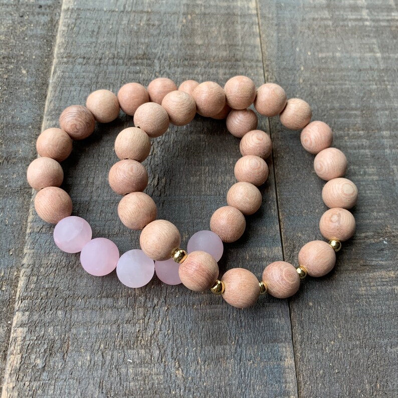 Rosewood Bracelet Beaded Bracelet Womens Jewelry Etsy