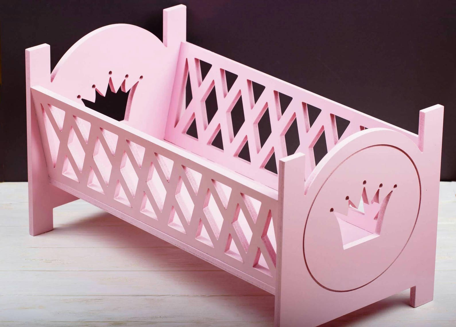 Personalized Wooden 18 Inch Doll Crib Handmade Crib Etsy