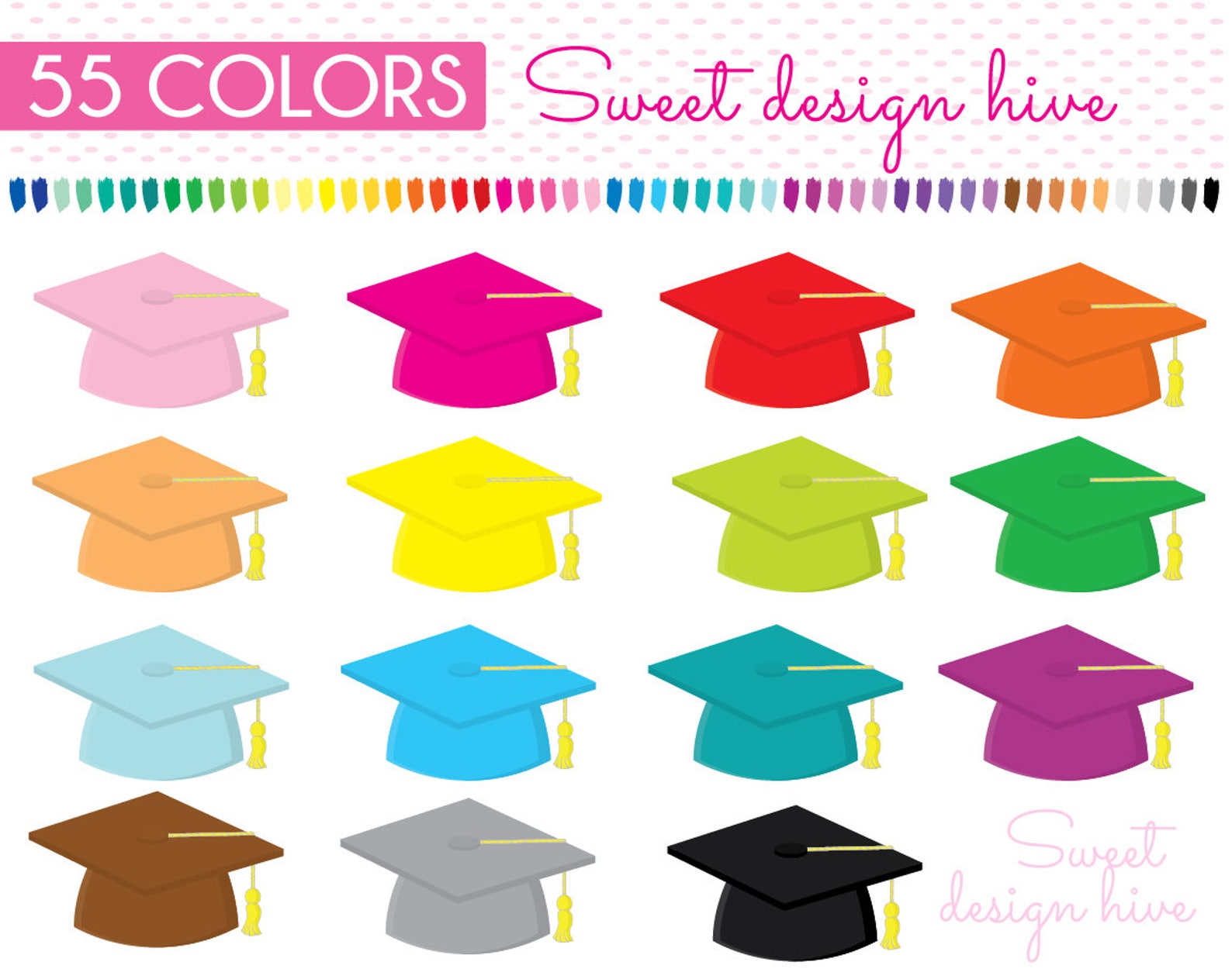 Graduation Cap Clipart Graduation Papers Graduation Etsy