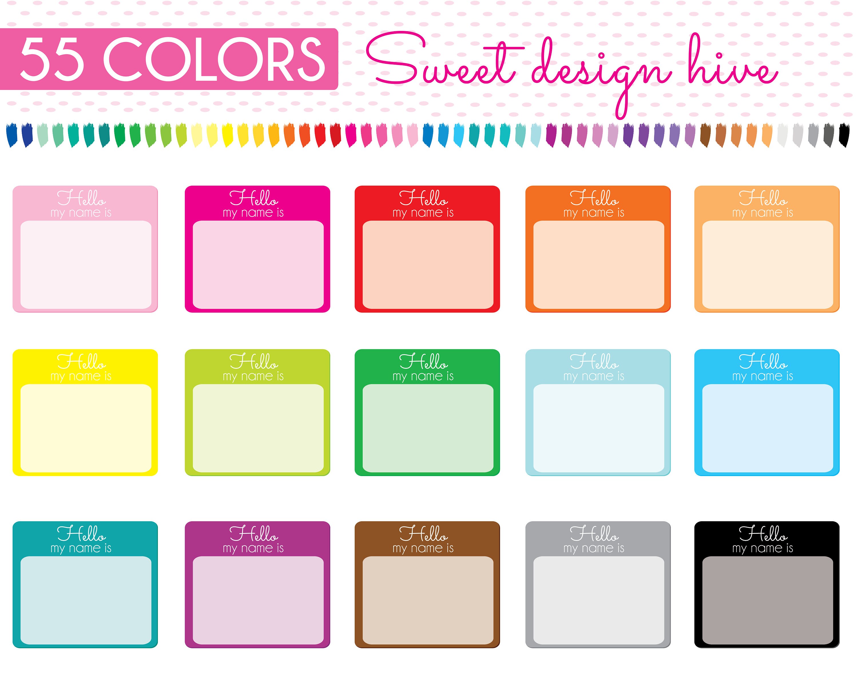 Name Clipart Hello My Name Is Teacher School Kids Etsy Hong Kong