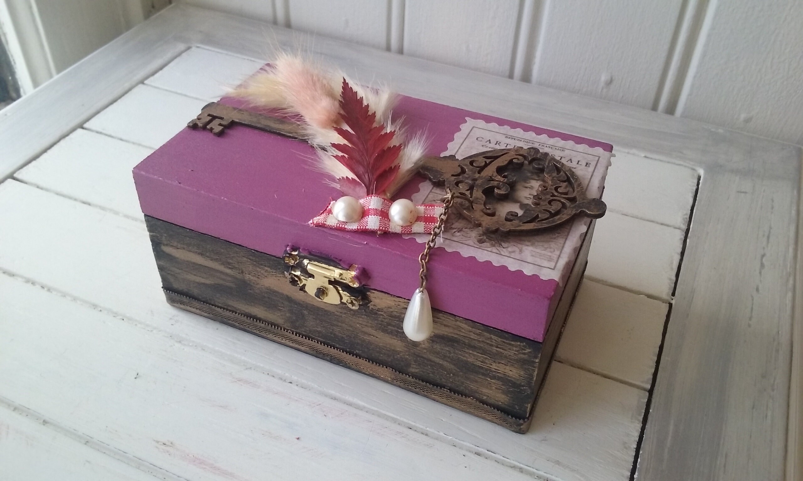 Boîte Bois Steampunk Shabby