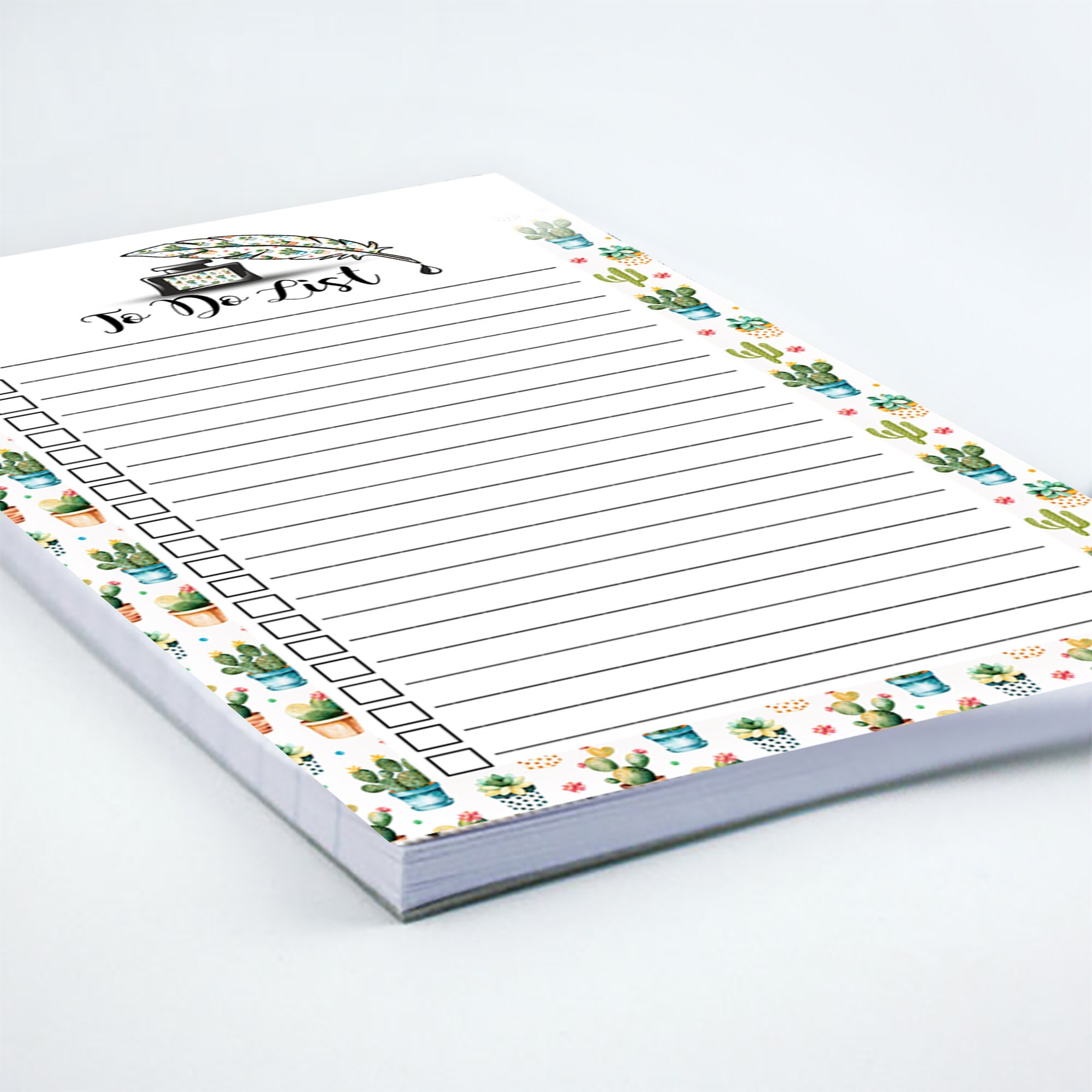 Stationary Pads Cactus Plants Eco Friendly to Do List Etsy UK