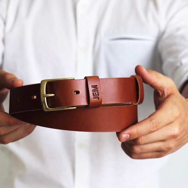 Leather Men's Belt, 3rd Anniversary gift, Father's Day Gift, Personalized belt, Groomsmen Belt, Leather Belt, Custom Belt