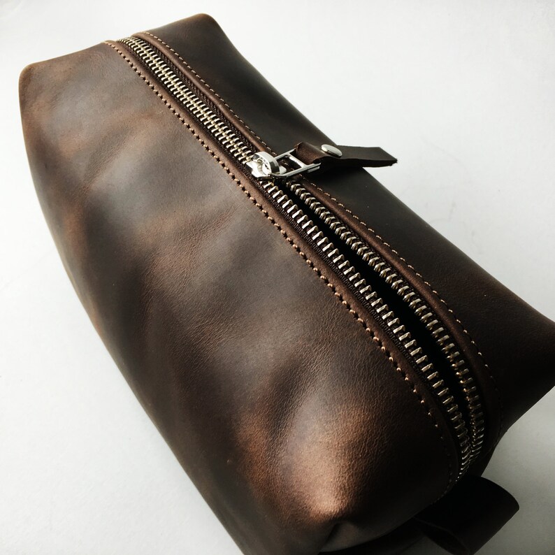 Leather Toiletry Bag Expandable Dopp Kit Travel Bag Etsy