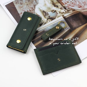 Sleutelorganizer voor mannen, Vaderdagcadeau, aangepaste leren sleutelhanger, cadeau voor papa, gegraveerd sleuteletui, handgemaakt leren etui