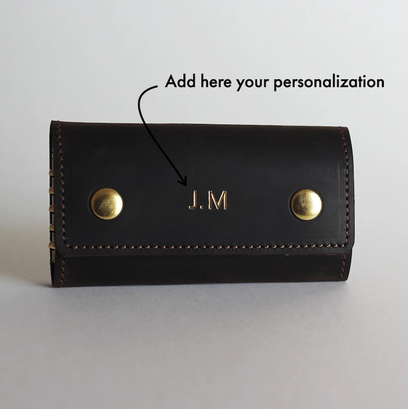 Custom Key Holder for Men, Personalized Leather Key Bag, Gift for Dad ...