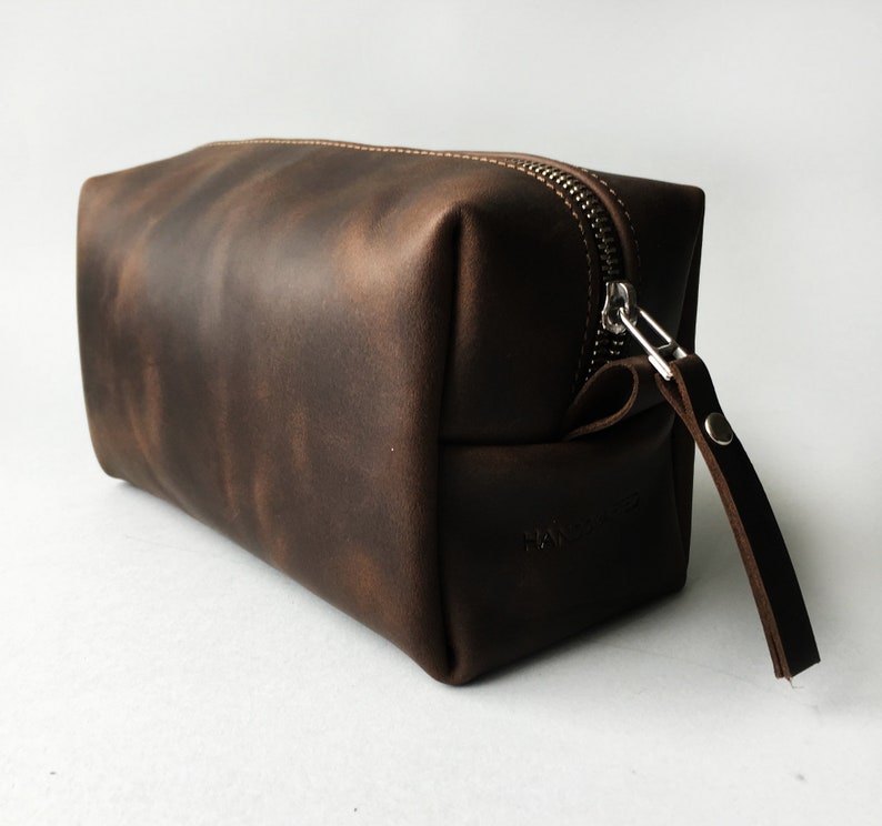 Leather Toiletry Bag Expandable Dopp Kit Travel Bag Etsy