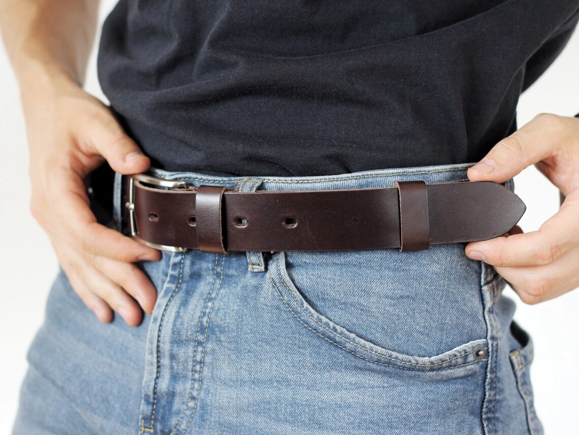 Mens Belt Father's Day Gift Anniversary gift 3rd Etsy