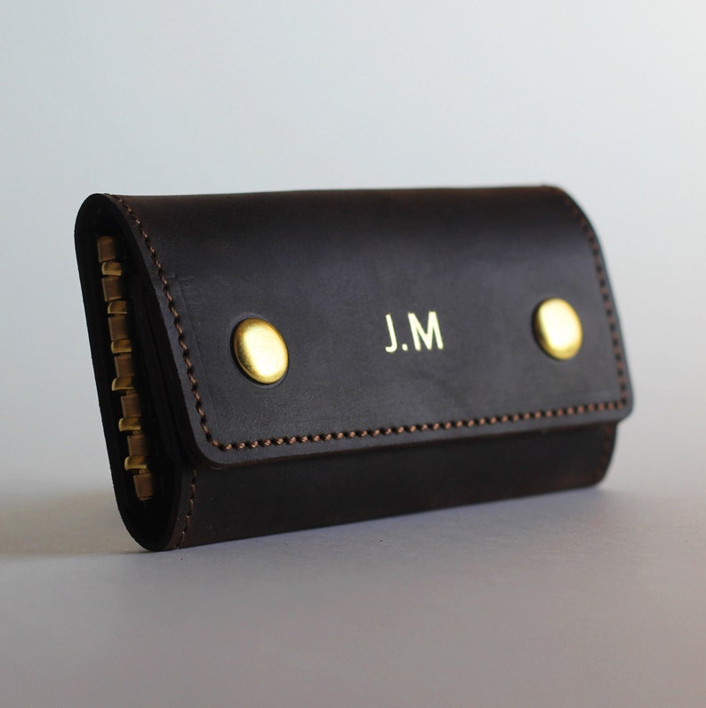 Custom Key Holder for Men, Personalized Leather Key Bag, Gift for Dad ...
