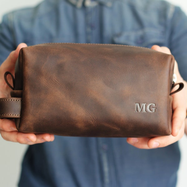 Neceser de cuero con nombre, regalo de boda para padrinos, neceser personalizado para el novio, neceser para el padrino, descuento del Black Friday.