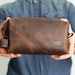 Personalized Toiletry Bag, Anniversary gift, Mans Dopp Kit, Christmas Gift, Brown Mens Bag, Leather Toiletry Bag , Mens Toiletry Bag