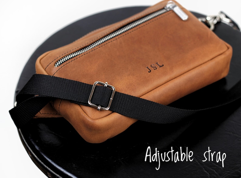 Leather Hip Bag Fanny pack Hip bag Personalized bag Belt bag Gift for him Leather crossbody Bum bag Mens belt bag Waist bag