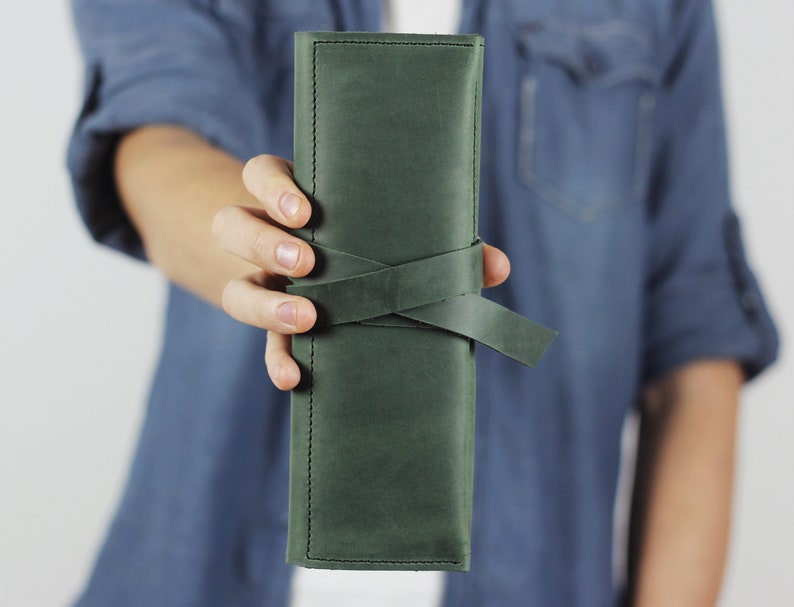 Pencil Roll Pen Case Artist Roll Gift for Painter Leather Etsy