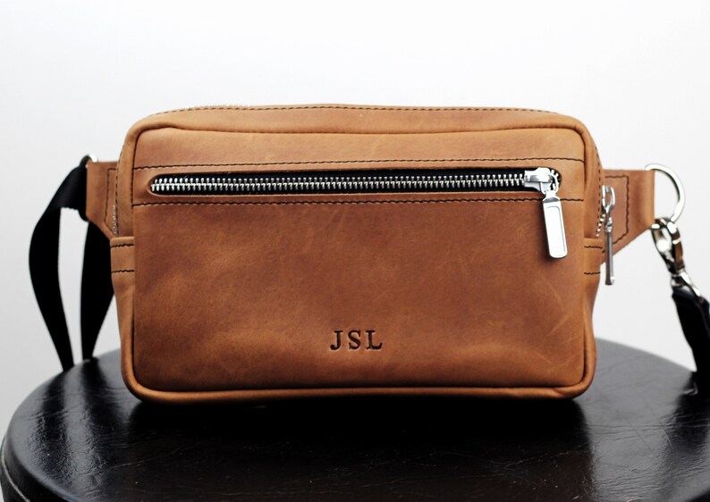 Leather Hip Bag Fanny pack Hip bag Personalized bag Belt bag Gift for him Leather crossbody Bum bag Mens belt bag Waist bag