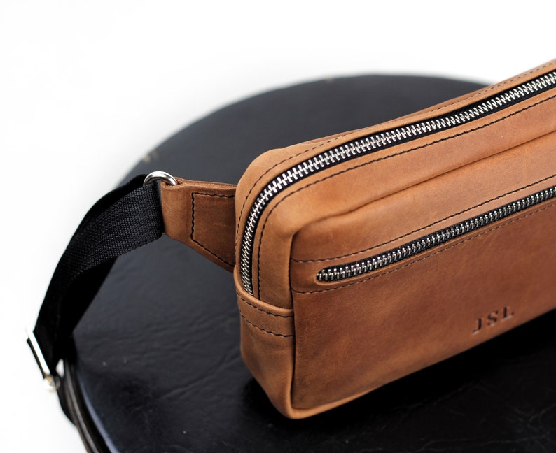 Leather Hip Bag Fanny pack Hip bag Personalized bag Belt bag Gift for him Leather crossbody Bum bag Mens belt bag Waist bag
