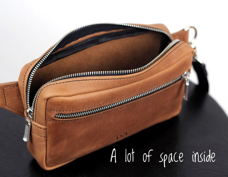 Leather Hip Bag Fanny pack Hip bag Personalized bag Belt bag Gift for him Leather crossbody Bum bag Mens belt bag Waist bag