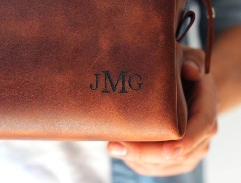 personalized mens bathroom bag