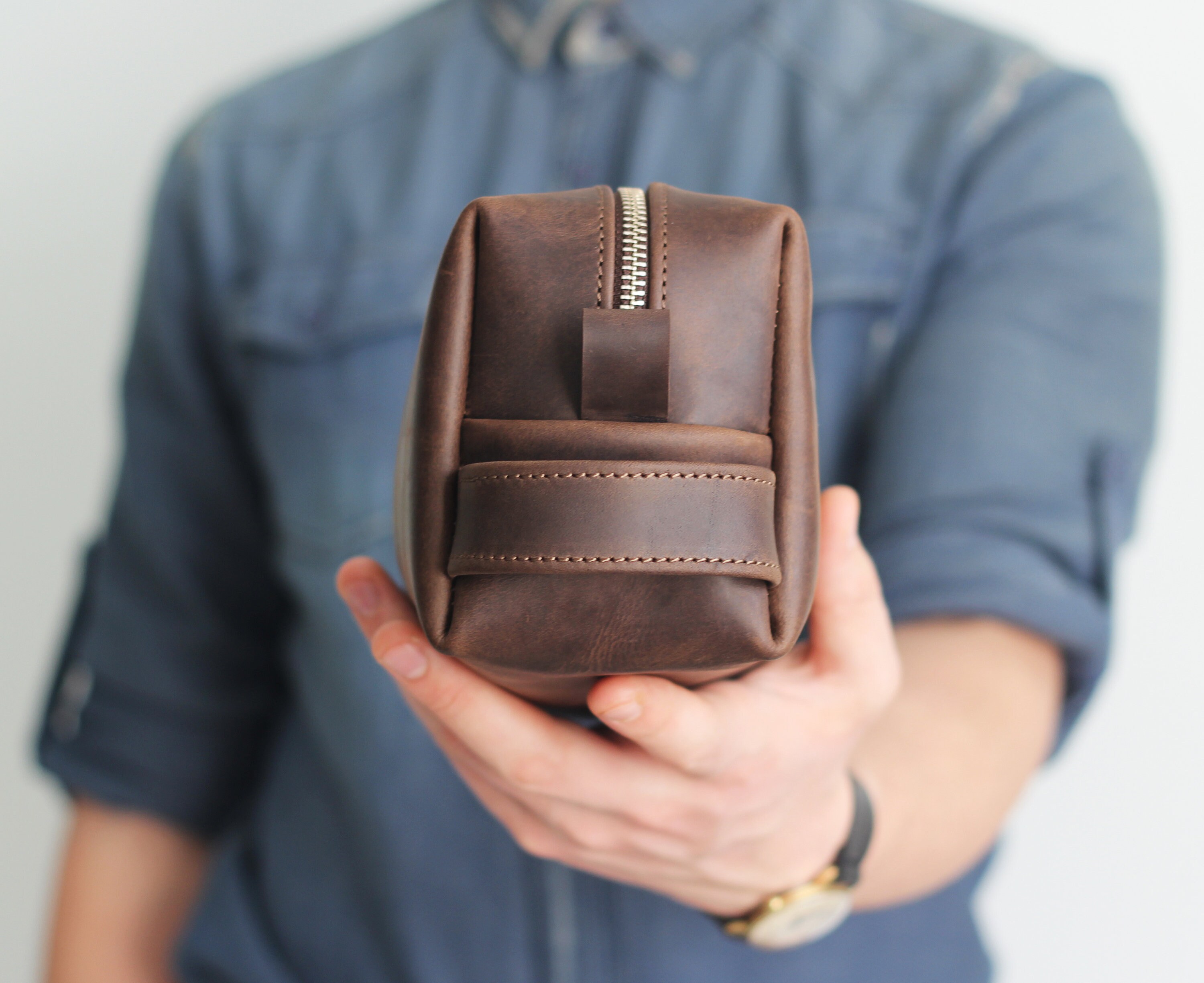 personalized mens bathroom bag