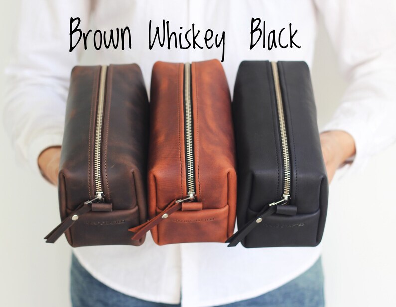 personalized mens bathroom bag