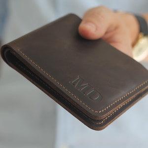 Cartera de cuero personalizada para padrinos de boda, cartera personalizada para hombre, regalo para boda, propuesta de matrimonio, cartera fina.
