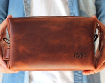 Personalized Toiletry Bag, Man Dopp Kit Bag, Monogrammed Wash Bag for Man,  Mans shaving kit, Travel Bag, Bathroom Bag