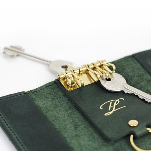 Personalized keychain, Personalized Key case,  Custom Key Pouch, Key Holder, Leather Key Case, Key Bag, Corporate Gift