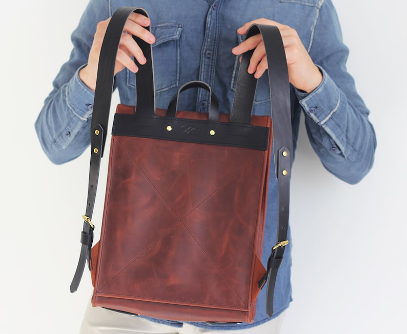 Personalized Bag Laptop Backpack Leather Bag Custom Backpack Roll Backpack Laptop Backpack Backpack Leather Roll Backpack