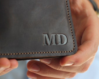 Leather Travel Wallet, Personalized Mens Wallet, RFID Blocking Wallet, Passport Wallet, Custom Leather Wallet for Men