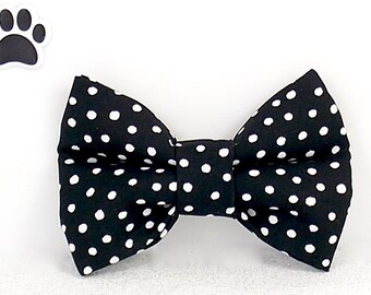 Orange Polka Dots Dog Bow Tie collar Sister always Charm Pet wedding