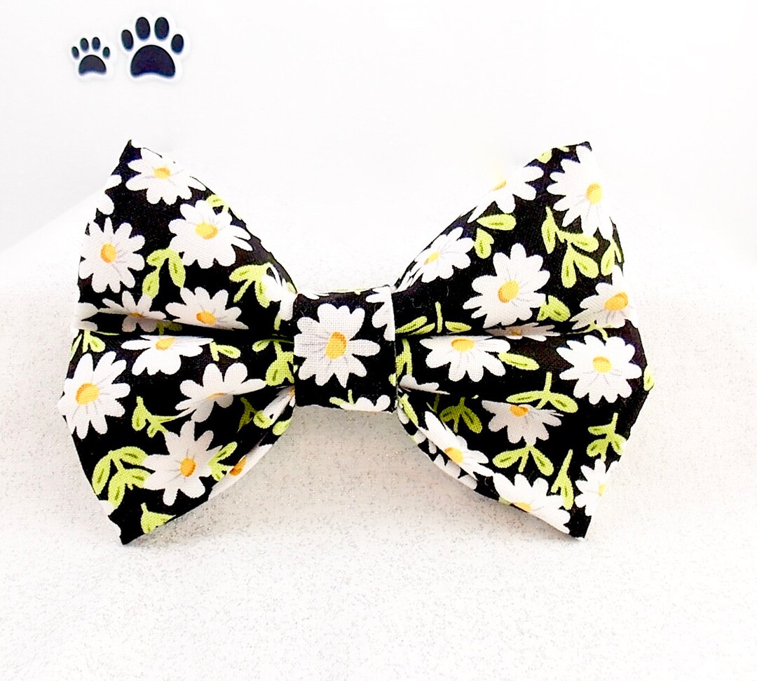 Dog Bow With Daisies / Cat Daisy Bow Tie Etsy