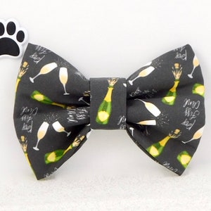 2024 New Years Eve Dog Bow Tie, Party Dog Bow Tie, New Years Eve Cat Bow Tie, Champagne  Dog Bow Tie, New Years Eve Bow Tie