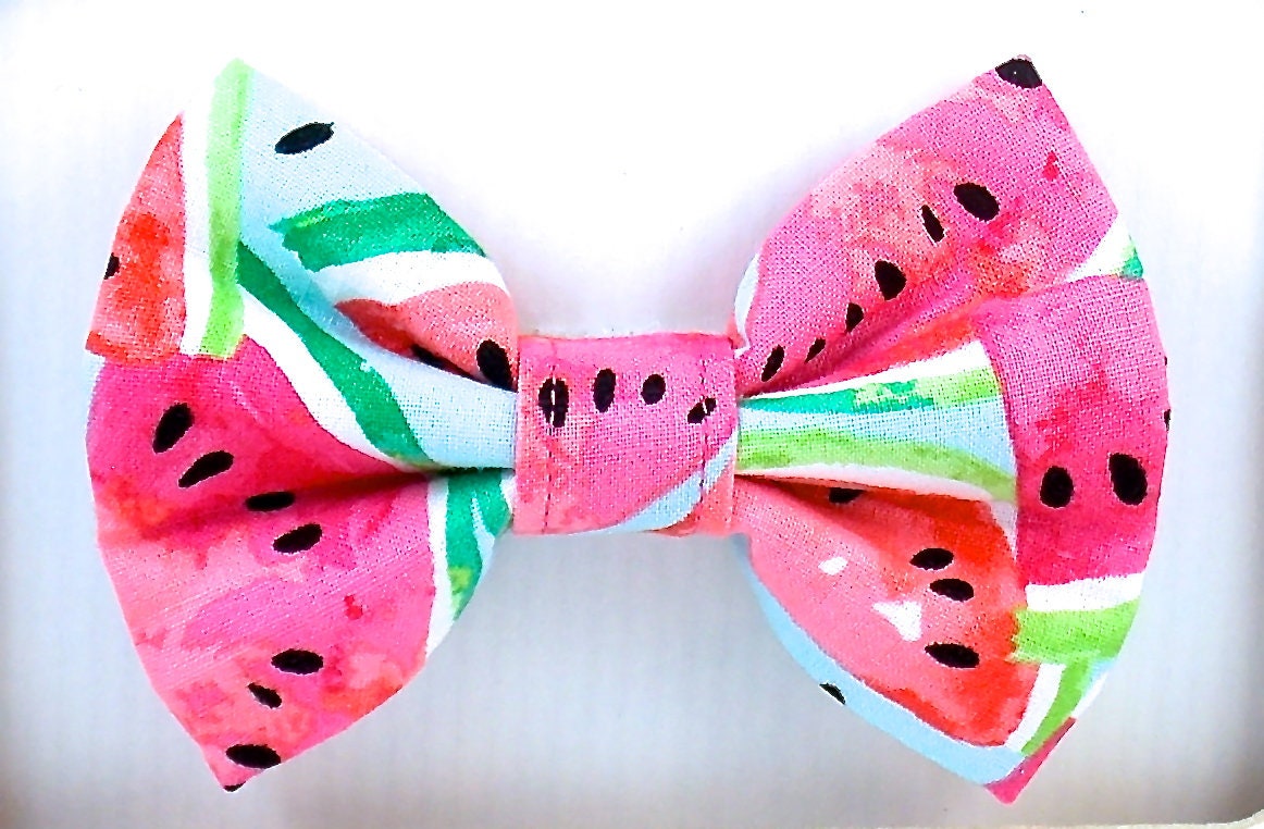 Watermelon Dog Bow Tie Watermelon Cat Bow Tie Summer Bow Etsy