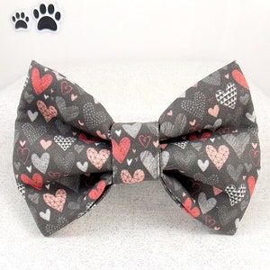 Valentine Dog Bow Tie, Valentine Cat Bow Tie, Valentine Day, Heart Dog Bow Tie, Heart Cat Bow Tie