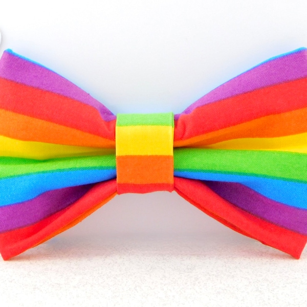 LGBTQ Dog Bow Tie / Pride Dog Bow / Pride Cat Bow / Rainbow Dog Bow Tie