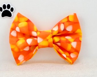 Halloween Dog Bow Tie / Halloween Cat Bow Tie / Candy Corn Dog Bow Tie / Candy Corn Cat Bow Tie